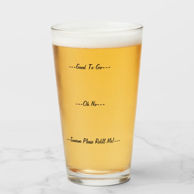Time to refill! Beer Glass (Front Filled)