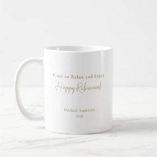 Time to Relax and Enjoy Personalized Retirement Coffee Mug
