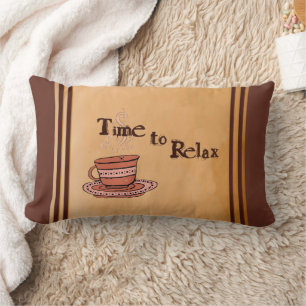 Time to Relax "Chocolate Bar" Brown Lumbar Pillow