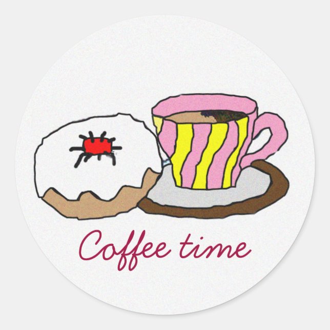 Time to relax classic round sticker (Front)