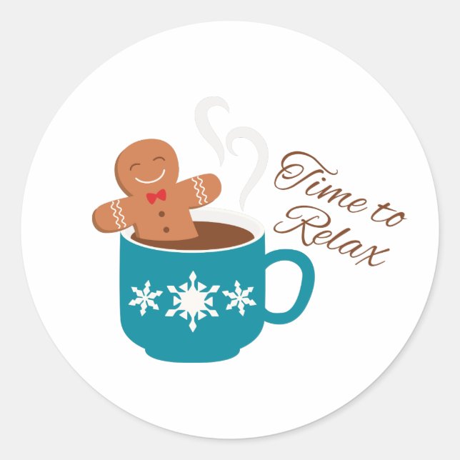 Time To Relax Classic Round Sticker (Front)