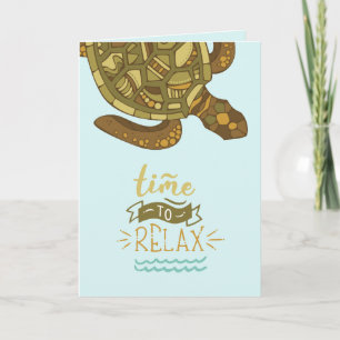 Time to Relax Greeting Card (Sea Turtle)