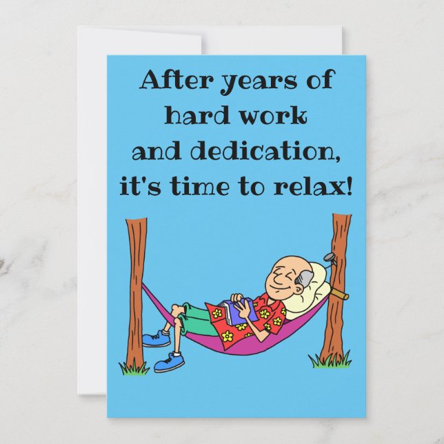 Time To Relax  Retirement Party Invitation (Front)