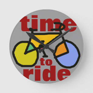 time to ride ~ bike round clock