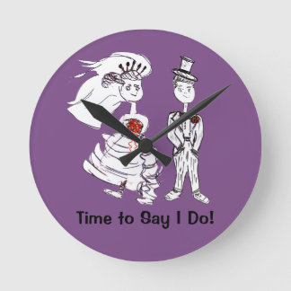Time to Say I Do! Round Clock