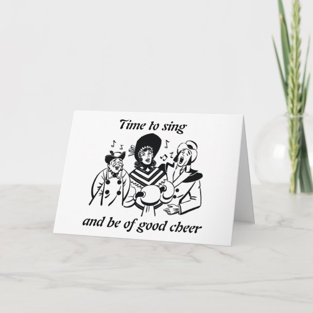 TIME TO SING THEN RING IN THE NEW YEAR CARD (Front)