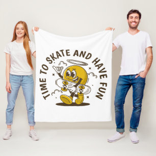 Time to skate fleece blanket