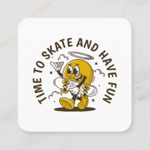 Time to skate square business card