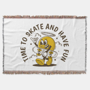 Time to skate throw blanket