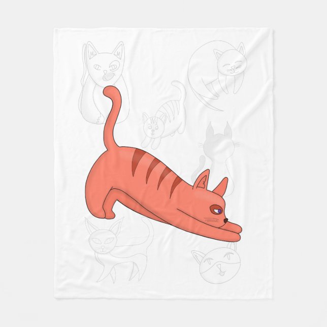 Time to Stretch Duvet Cover Fleece Blanket (Front)