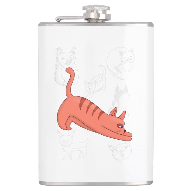 Time to Stretch Two-Tone Coffee Mug Hip Flask (Front)