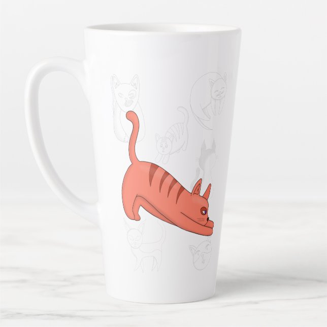 Time to Stretch Two-Tone Coffee Mug Teapot (Left)