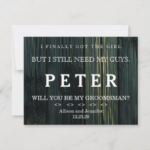 Time to Suitup Black Chalk Board Red Tie Invitation
