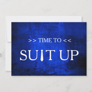 Time to Suitup White Background Invitation
