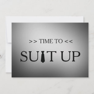 Time to Suitup White Background Invitation
