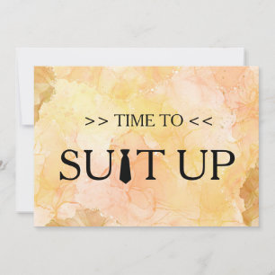 Time to Suitup White Background Invitation