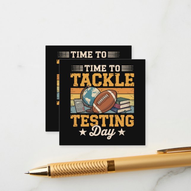 Time To Tackle Testing Day Enclosure Card (Front/Back In Situ)