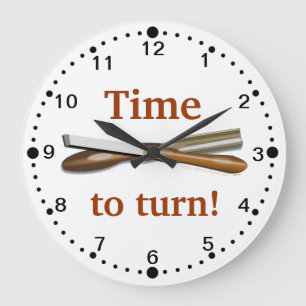 Time to Turn Woodturning Tools Clock with Minutes