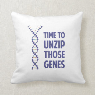 Time To Unzip Those Genetic Genes Throw Pillow
