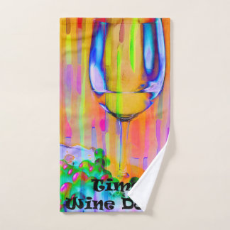 Time to Wine Down Hand Towel