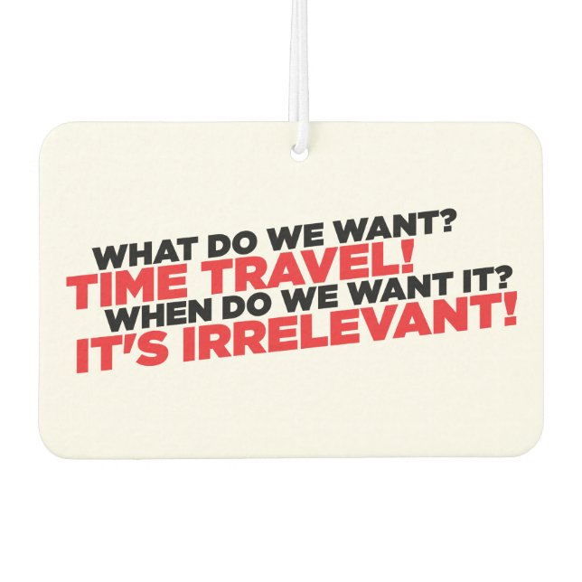 Time Travel Air Freshener (Front)