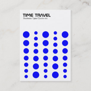 Time Travel - Blue on White Business Card