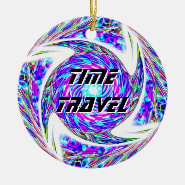 TIME TRAVEL CERAMIC ORNAMENT (Front)