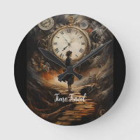 Time Travel Steampunk Wall Clock – Fantasy Art Clo