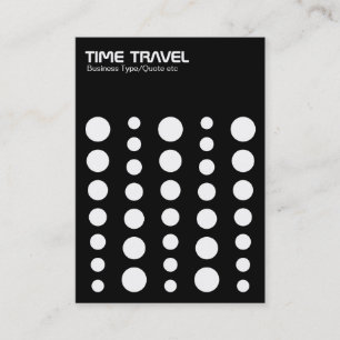 Time Travel v1.2 - White on Black Business Card