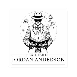 Time Traveller Detective Book Stamp