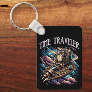 Time Traveller – Steampunk Space Adventure Keychain