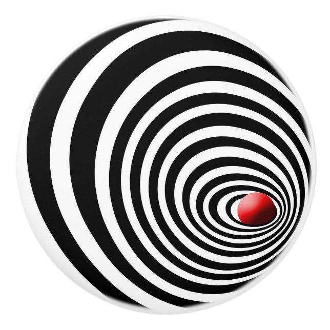 Time Tunnel Optical Art Ceramic Knob (Front)