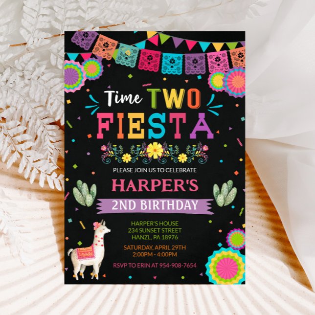 Time Two Fiesta Birthday Invitation (Creator Uploaded)