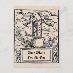 "Time Waits For No One" Customized Postcard