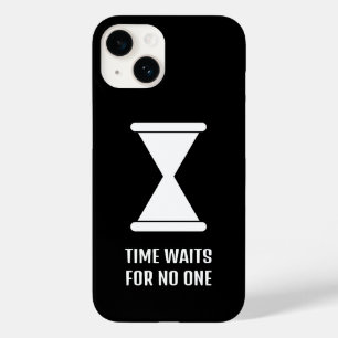 Time waits for no one hourglass sand clock quote  Case-Mate iPhone 14 case