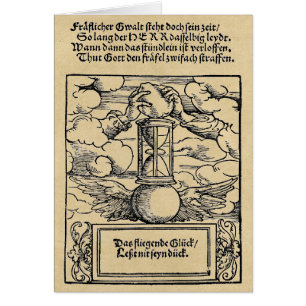 Time Waits For No One Sepia Greeting Card