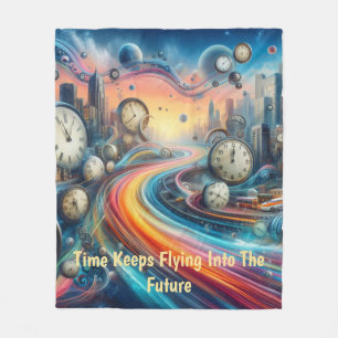 Time Warp Road Trip Fleece Blanket