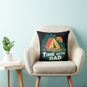 Time With Dad - Father's Day Throw Pillow