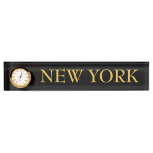 Time Zone World Clock Nameplate