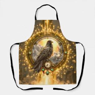 Timekeeper Raven – Gothic Clockwork  Apron