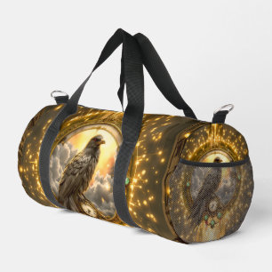 Timekeeper Raven – Gothic Clockwork Duffle Bag