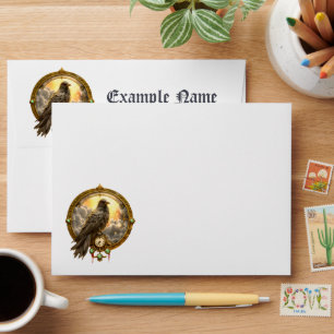 Timekeeper Raven – Gothic Clockwork Envelope