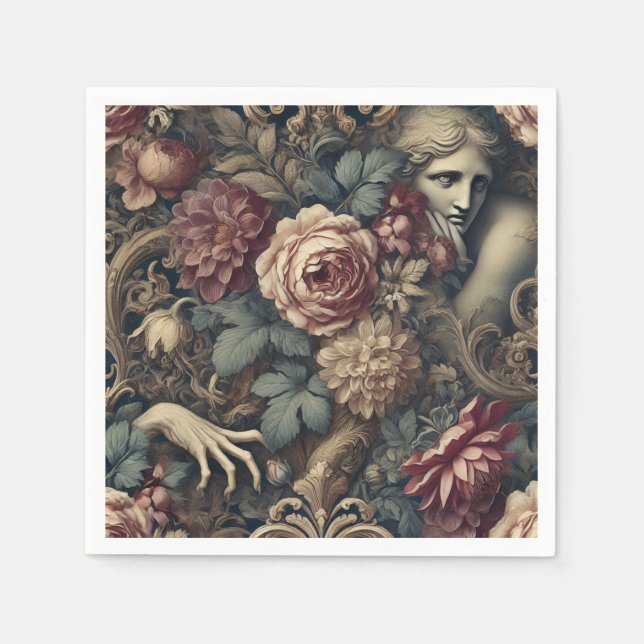 Timelapse – Gothic Floral  Napkin (Front)