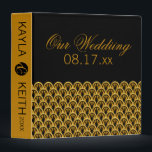 Timeless Art Deco Wedding Album Binder<br><div class="desc">This lovely art deco wedding album was inspired by Gatsby glamour of the Roaring 20s and peacock feathers. Elegant styling marrying art deco vintage with modern design.  Easily customized with your special day details.</div>