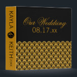 Timeless Art Deco Wedding Album Binder<br><div class="desc">This lovely art deco wedding album was inspired by Gatsby glamour of the Roaring 20s and peacock feathers. Elegant styling marrying art deco vintage with modern design.  Easily customized with your special day details.</div>