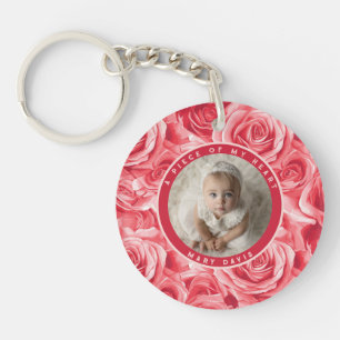 Timeless Baby Shower Gifts Custom Rose Keychain