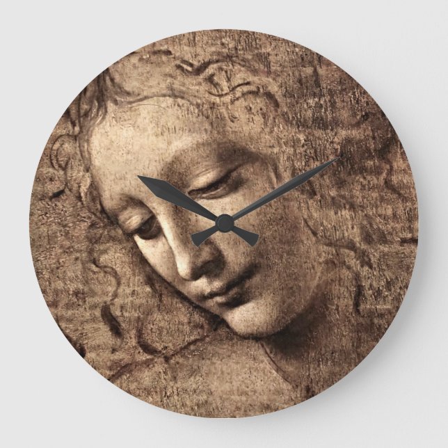 Timeless Beauty: Da Vinci Wall Clock (Front)