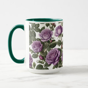"Timeless Beauty: Purple Provincial Vintage Roses" Mug