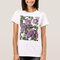 "Timeless Beauty: Purple Provincial Vintage Roses"