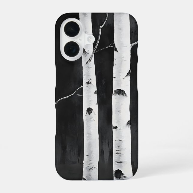 Timeless Birch iPhone 16 Case (Back)